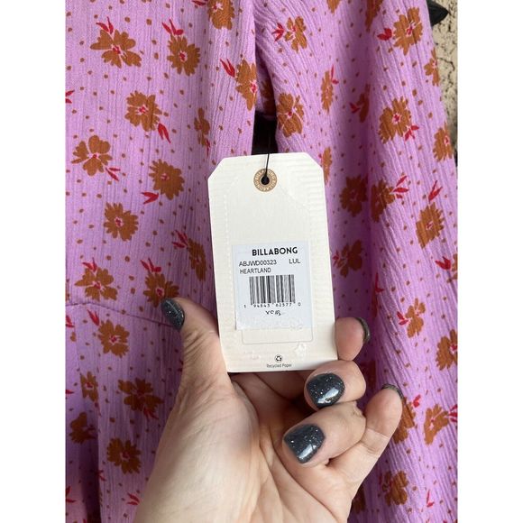 Billabong Heartland Long sleeve Mini Dress - Size XS - Multicolored - Picture 10 of 10